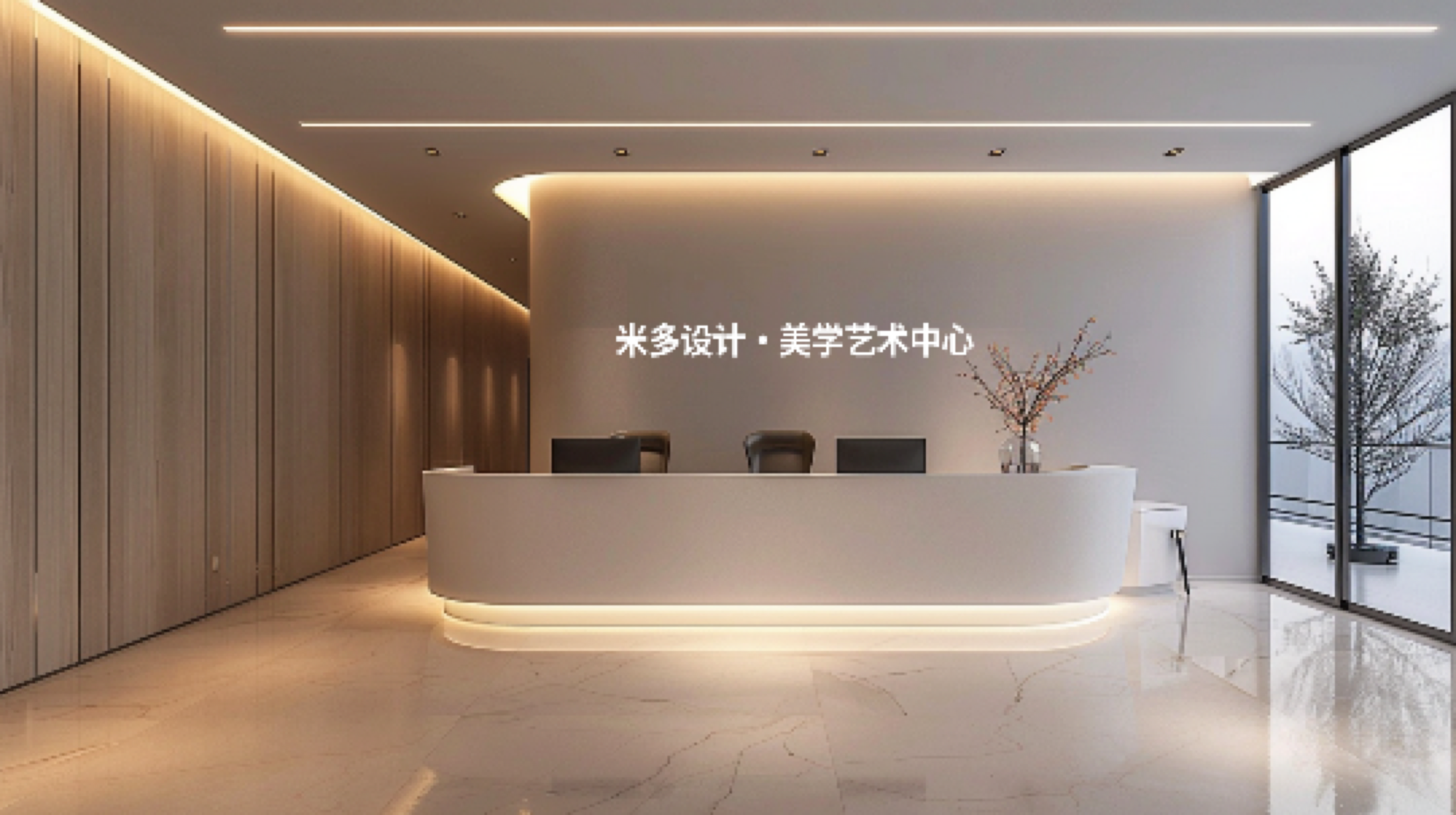 米多美学艺术中心前台